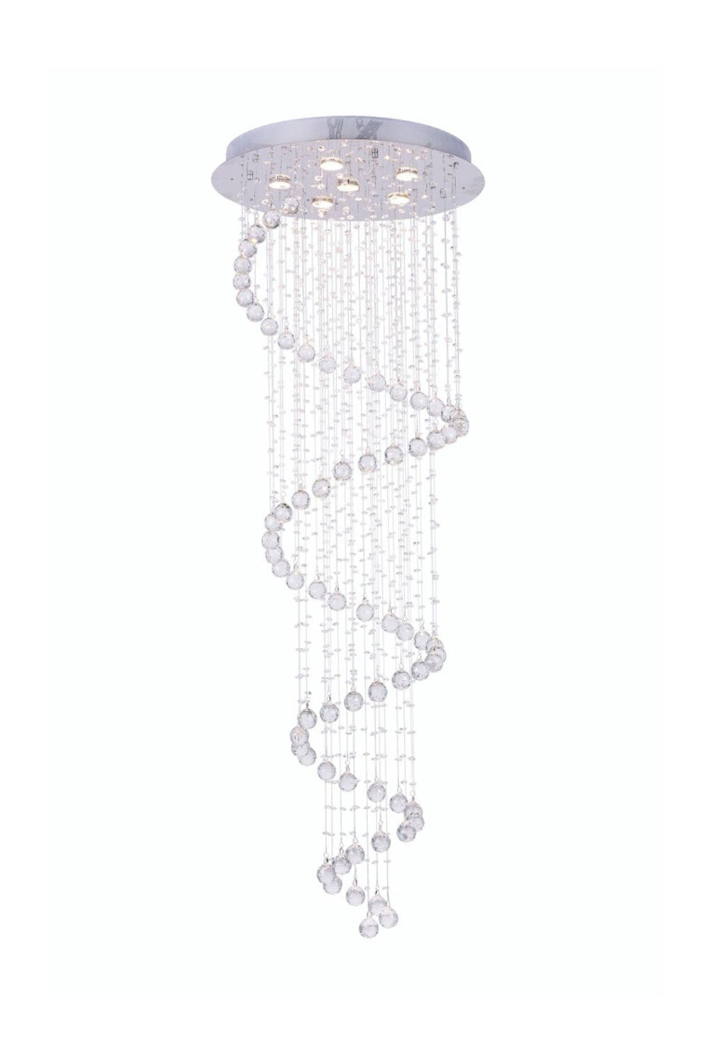 Spiral Raindrop Crystal Chandelier - morylighting