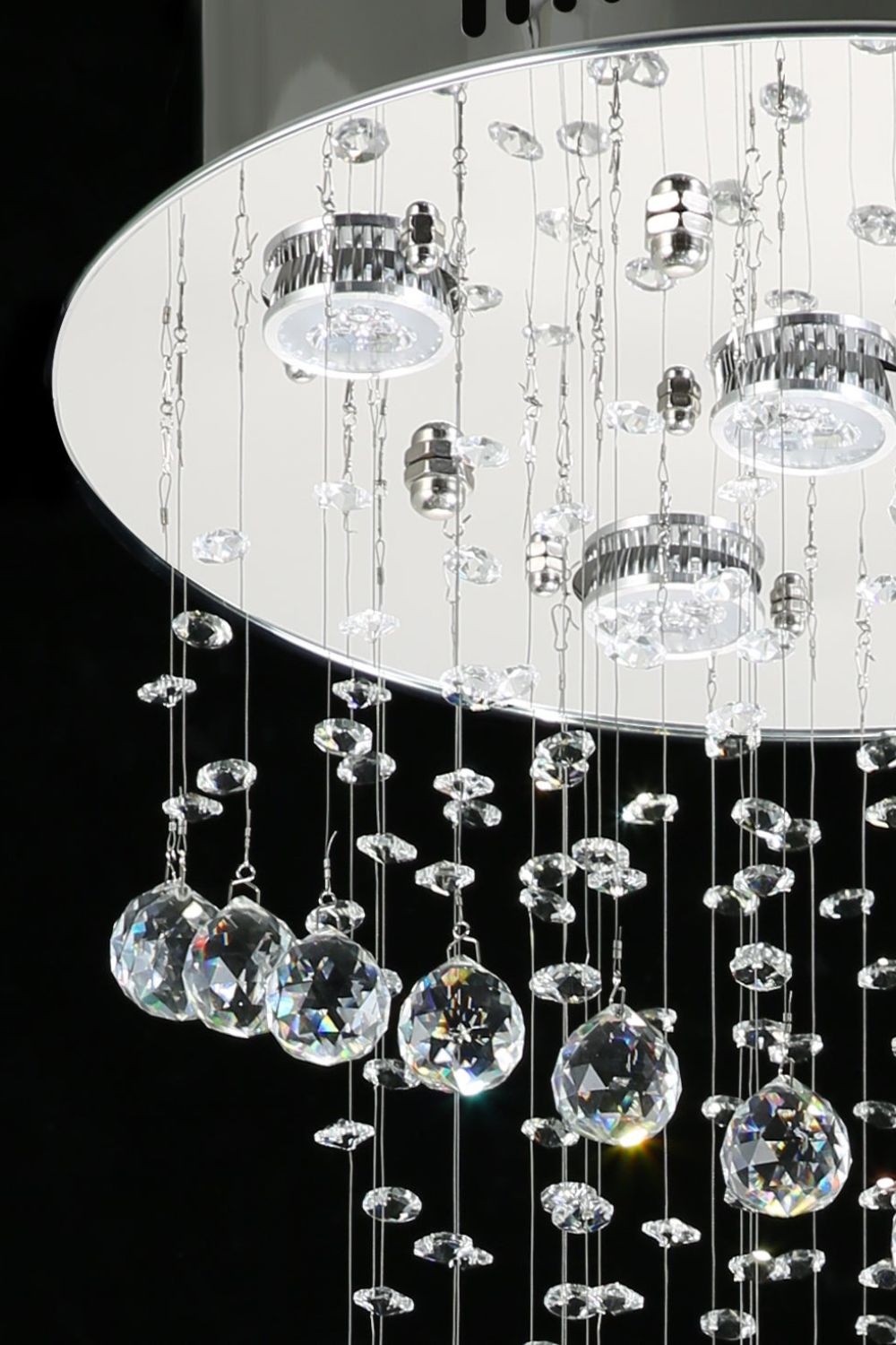 Spiral Raindrop Crystal Chandelier - morylighting