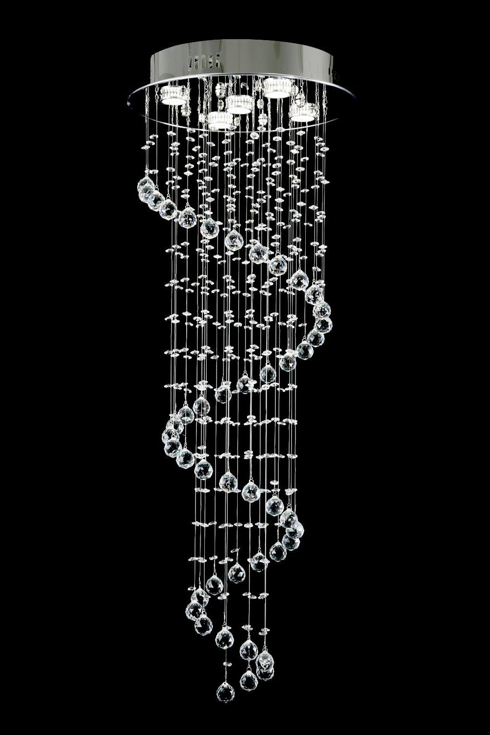 Spiral Raindrop Crystal Chandelier - morylighting