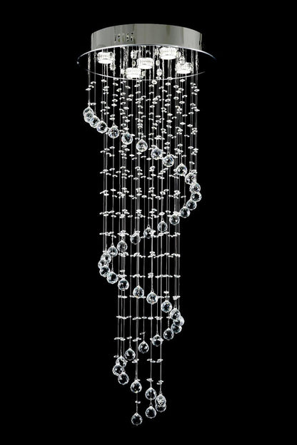 Spiral Raindrop Crystal Chandelier - morylighting