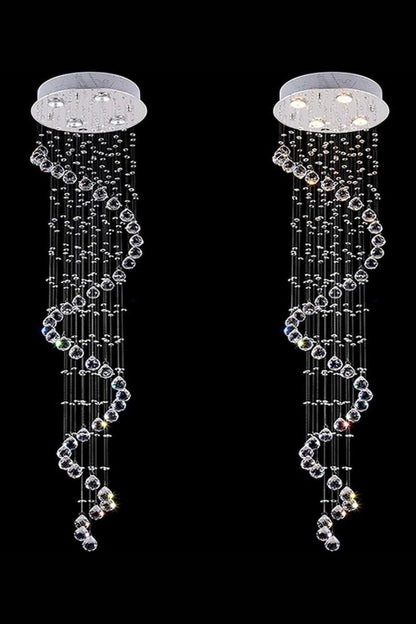 Spiral Raindrop Crystal Chandelier - morylighting