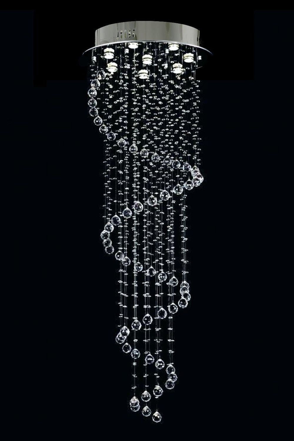 Spiral Raindrop Crystal Chandelier - morylighting