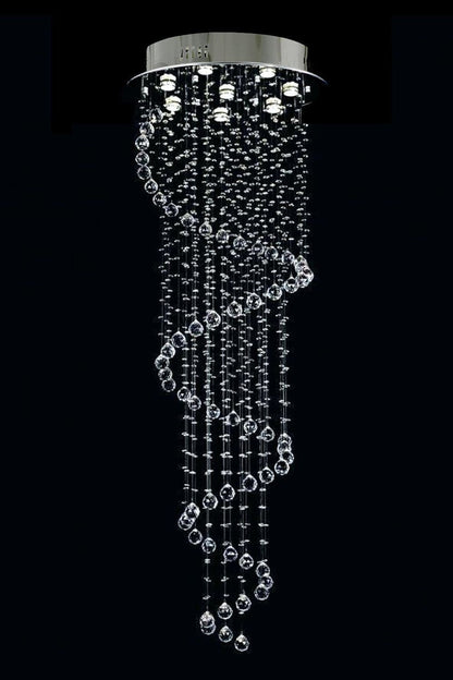 Spiral Raindrop Crystal Chandelier - morylighting