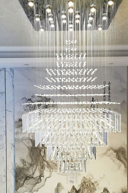 Square Crystal Chandelier - morylighting