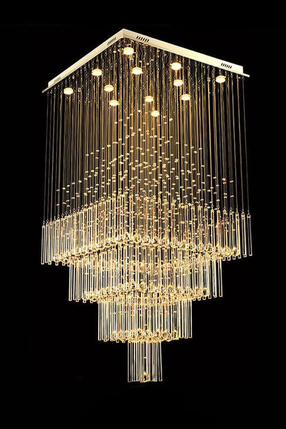 Square Crystal Chandelier - morylighting