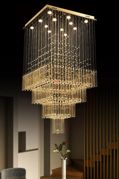 Square Crystal Chandelier - morylighting