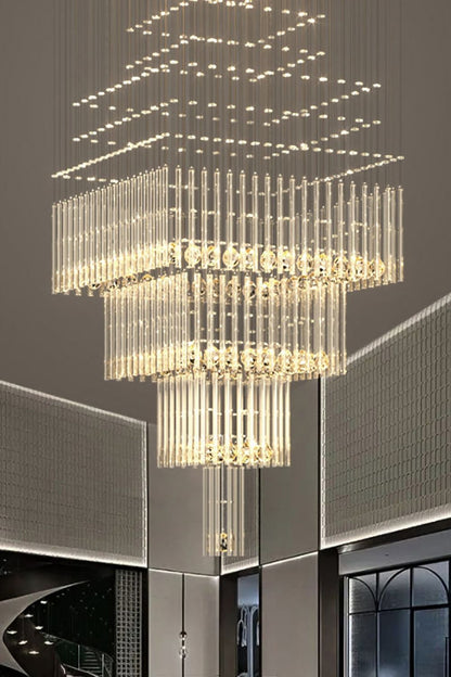Square Crystal Chandelier - morylighting