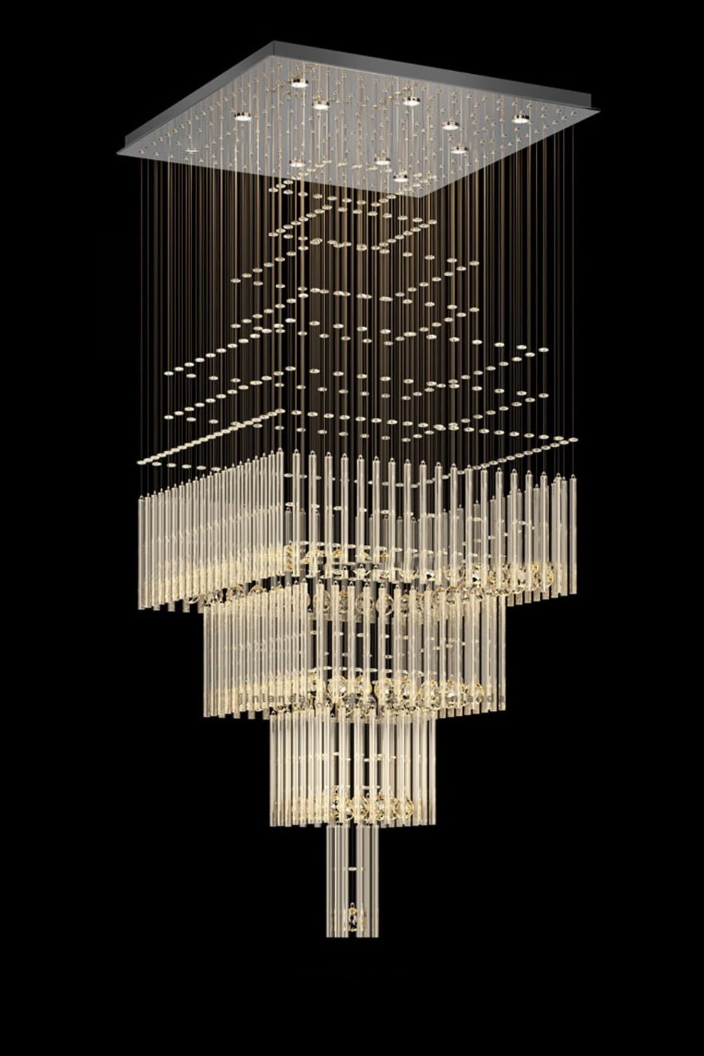 Square Crystal Chandelier - morylighting