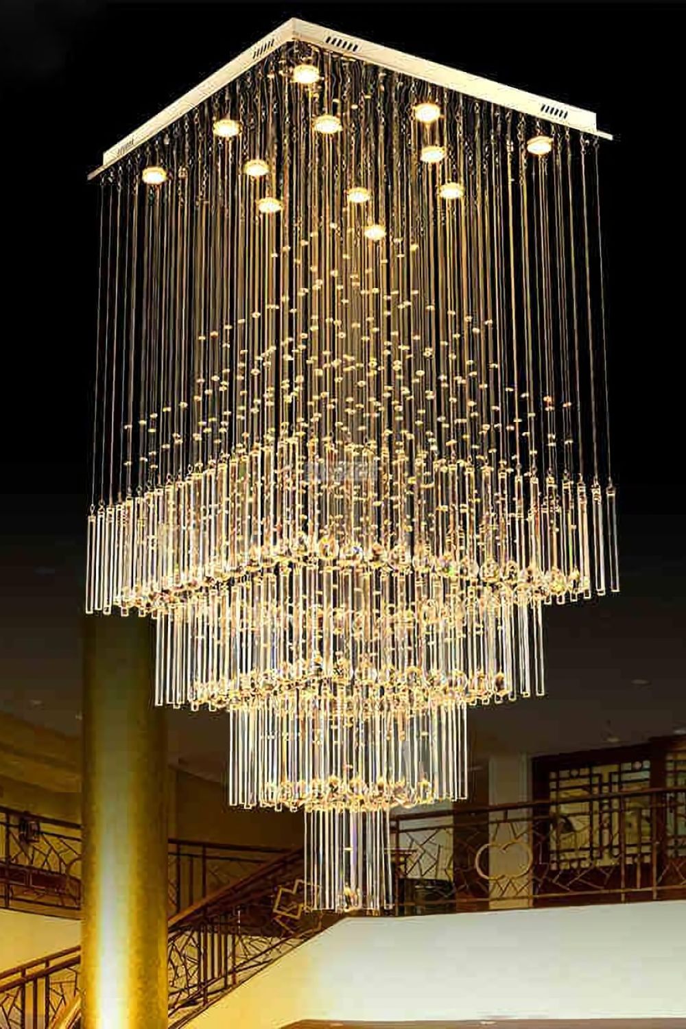 Square Crystal Chandelier - morylighting