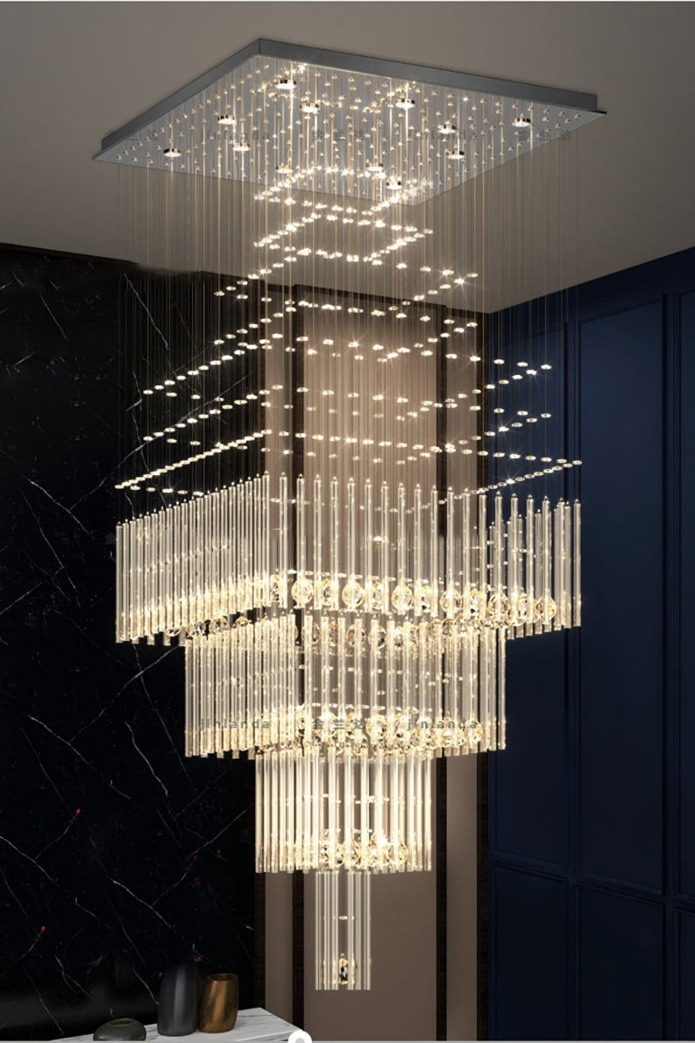 Square Crystal Chandelier - morylighting