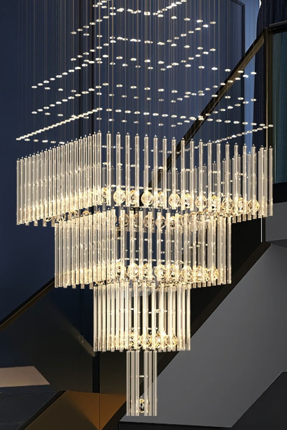 Square Crystal Chandelier - morylighting