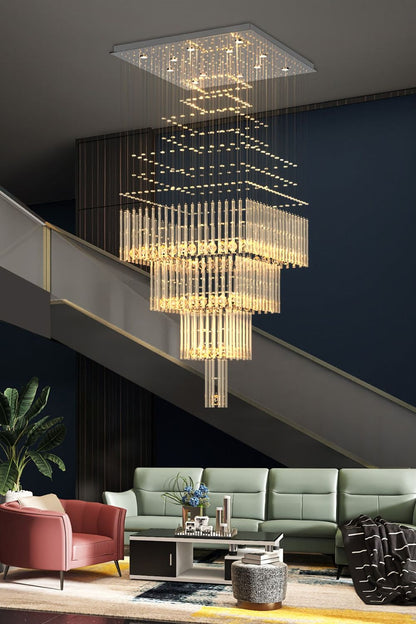 Square Crystal Chandelier - morylighting