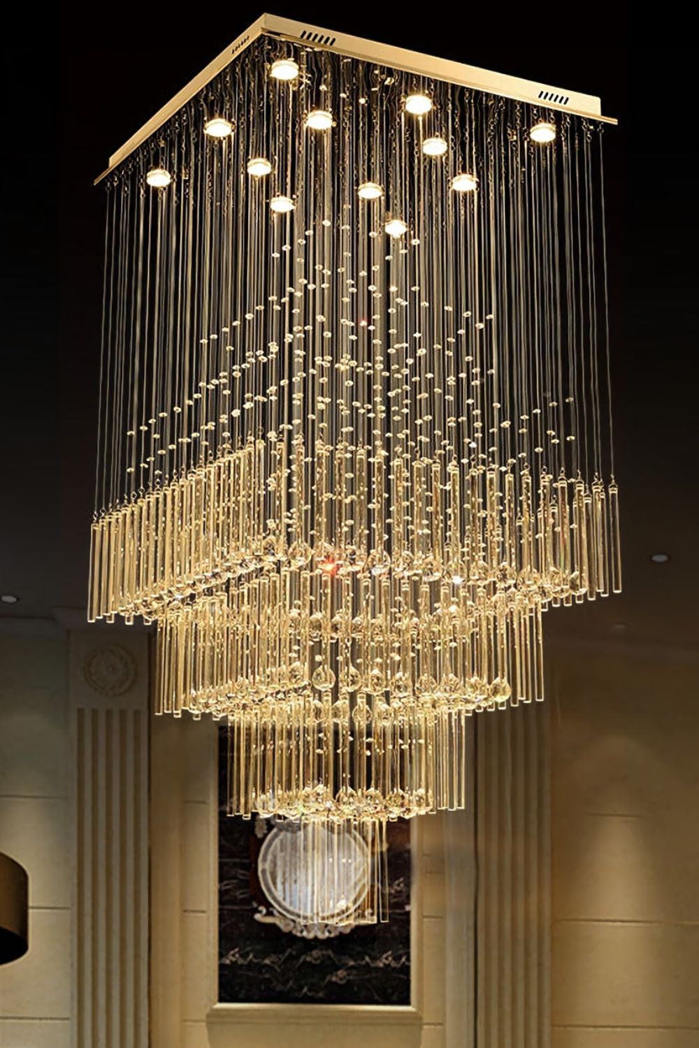 Square Crystal Chandelier - morylighting