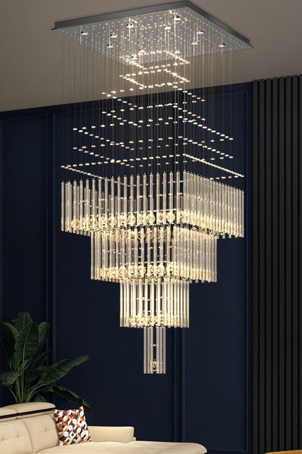 Square Crystal Chandelier - morylighting