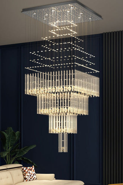 Square Crystal Chandelier - morylighting
