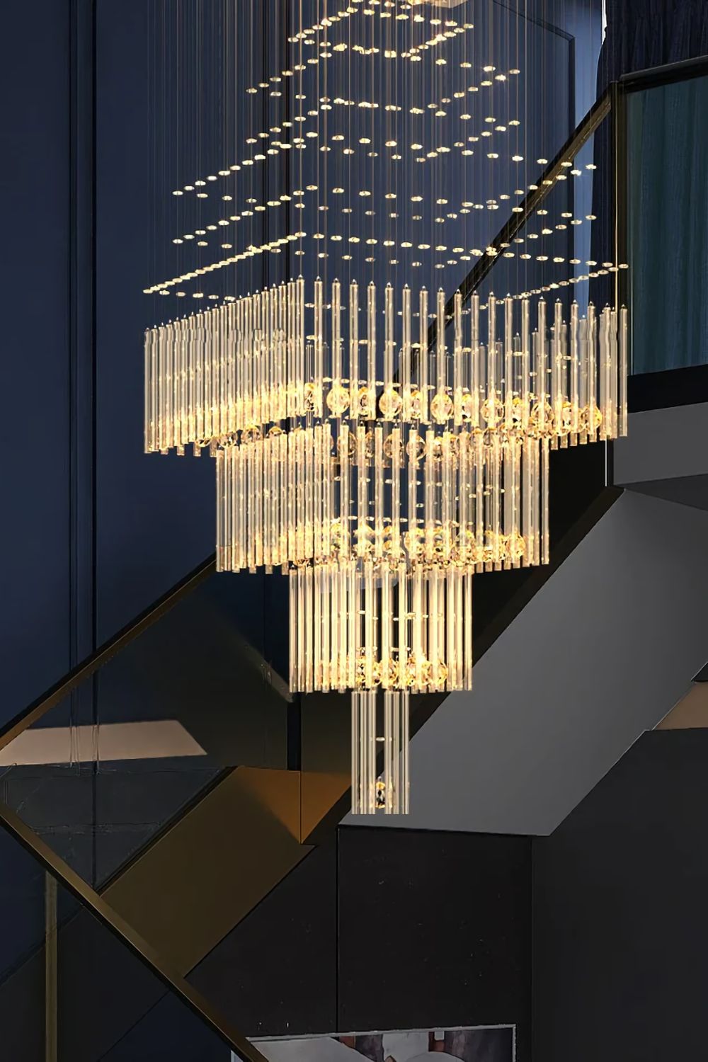 Square Crystal Chandelier - morylighting