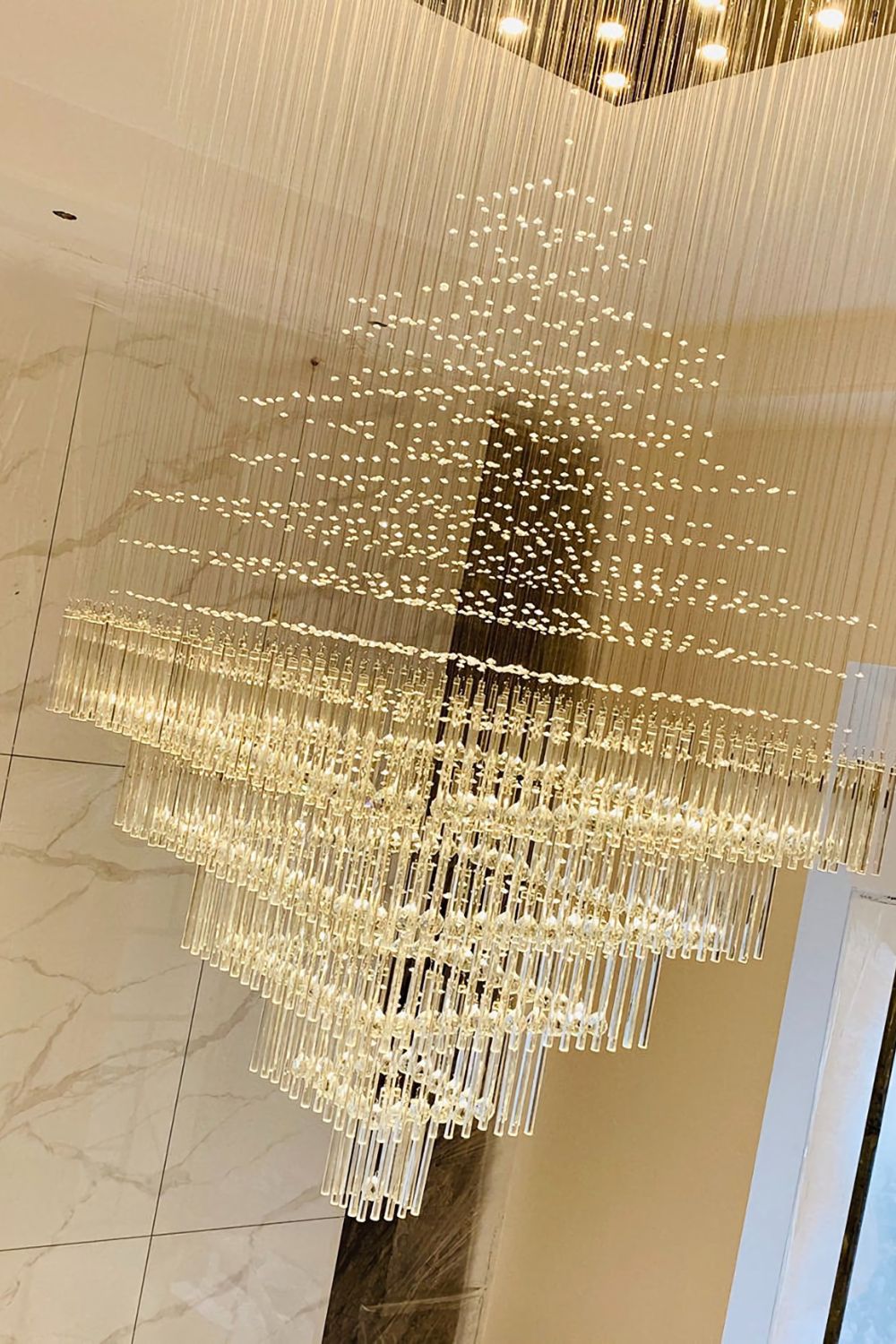 Square Crystal Chandelier - morylighting