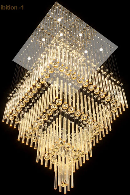 Square Crystal Chandelier - morylighting