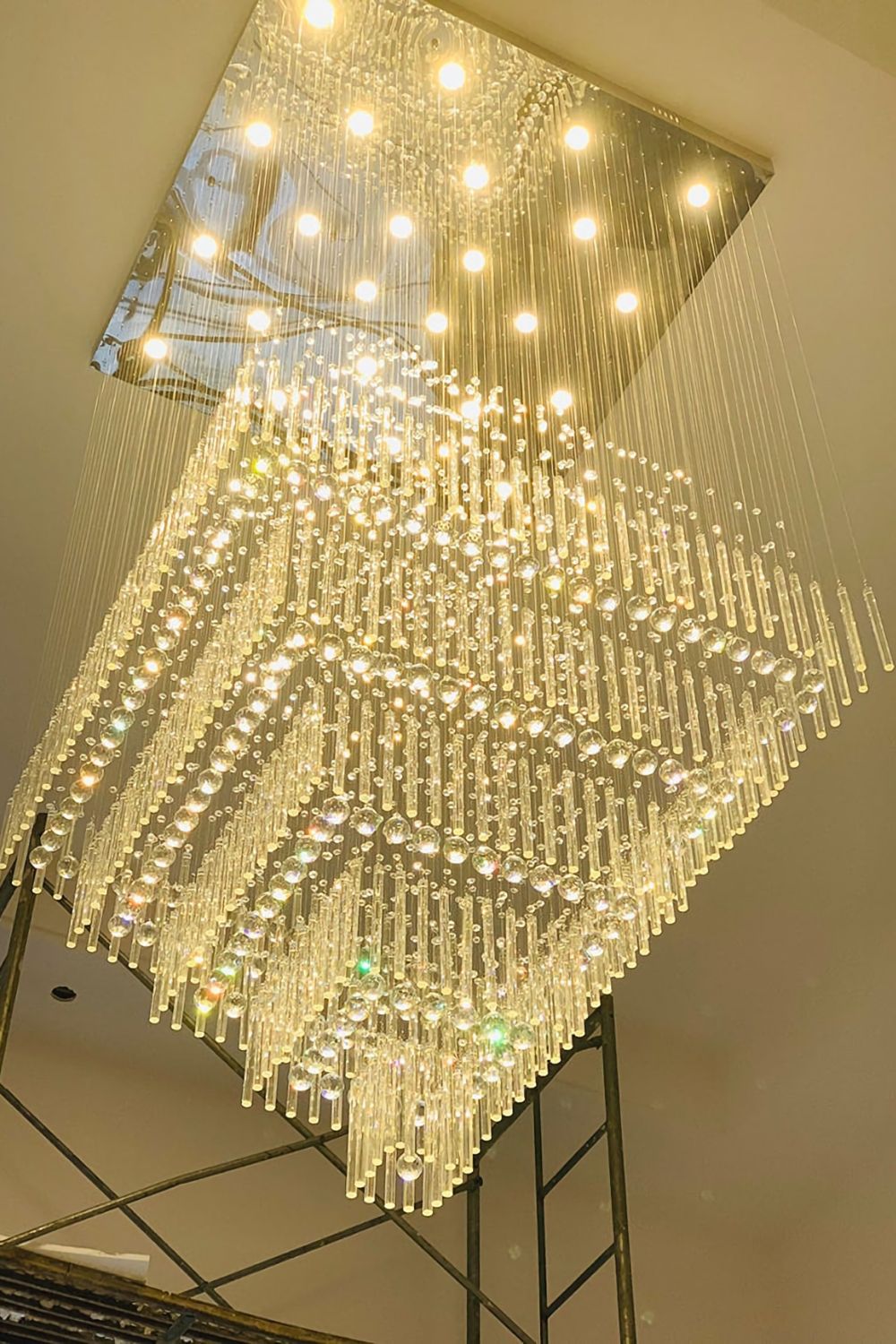Square Crystal Chandelier - morylighting