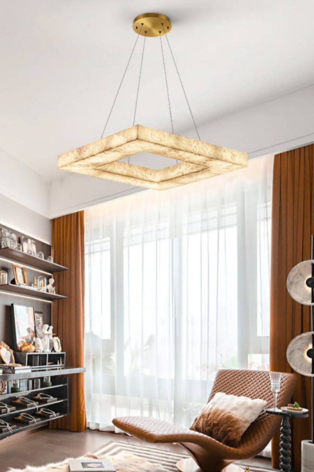 Oval Anita Alabaster Chandelier - view 5 | morylighting