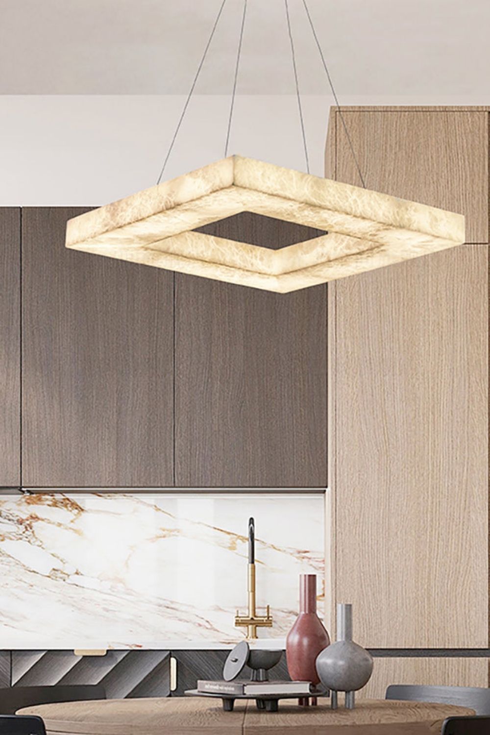Oval Anita Alabaster Chandelier - view 4 | morylighting