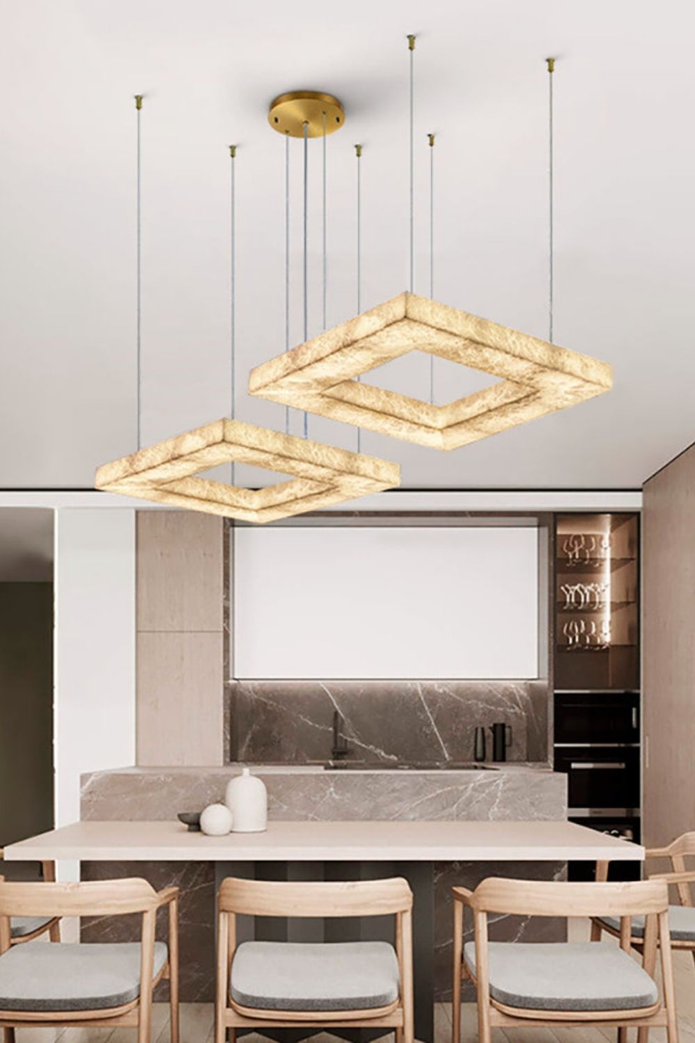 Oval Anita Alabaster Chandelier - view 8 | morylighting