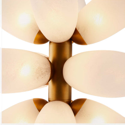 Arteriors Starling 12-Light Chandelier with Sputnik Silhouette and Frosted Glass Petals