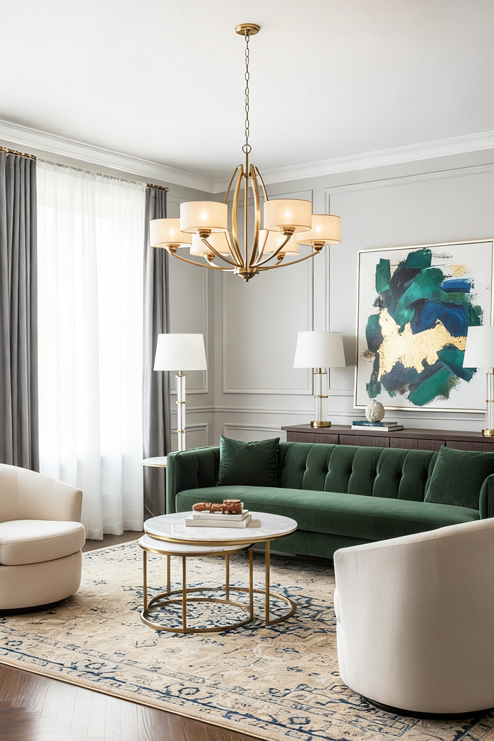 Stiffel Avira Chandelier - view 2 | morylighting