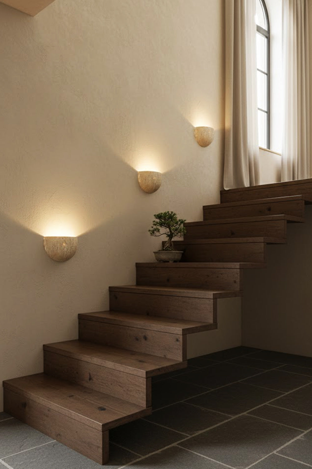 Stone Bowl Wall Light - view 4 | morylighting