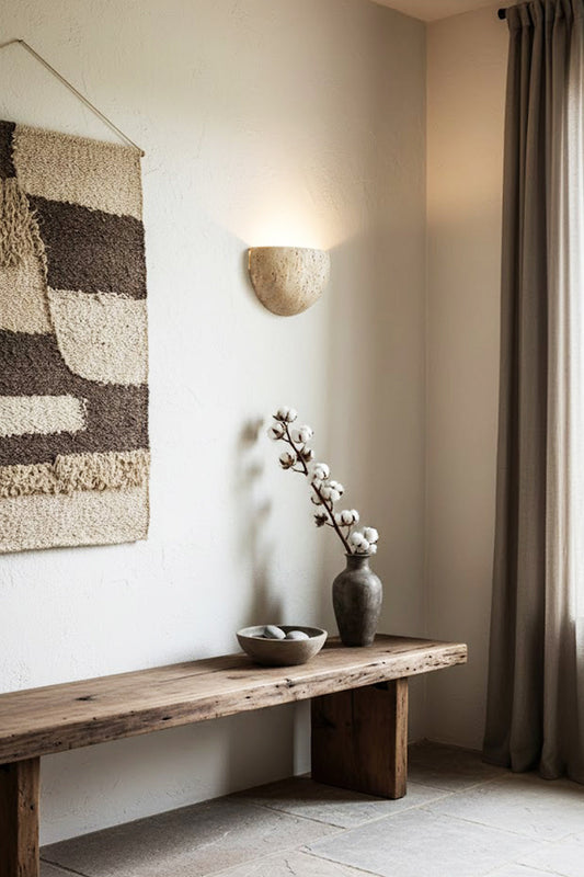 Stone Bowl Wall Light - view 2 | morylighting