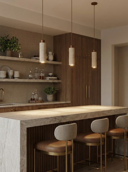 Stone Cylinder Pendant Light - view 7 | morylighting