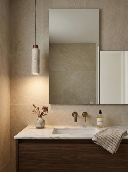 Stone Cylinder Pendant Light - view 5 | morylighting