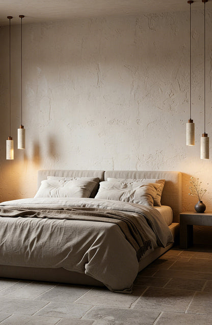 Stone Cylinder Pendant Light - view 9 | morylighting
