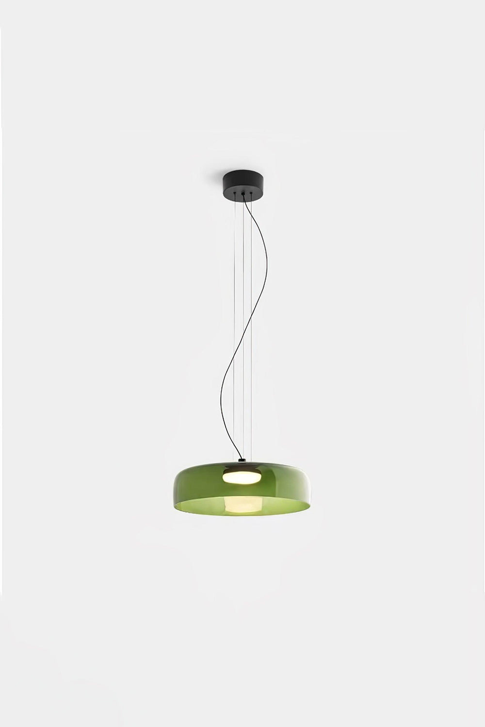 Stratum Layered Glass Pendant Light | Glass, Metal | Full view of the light sage  layered glass pendant variant | Isolated product shot | vexa lamps