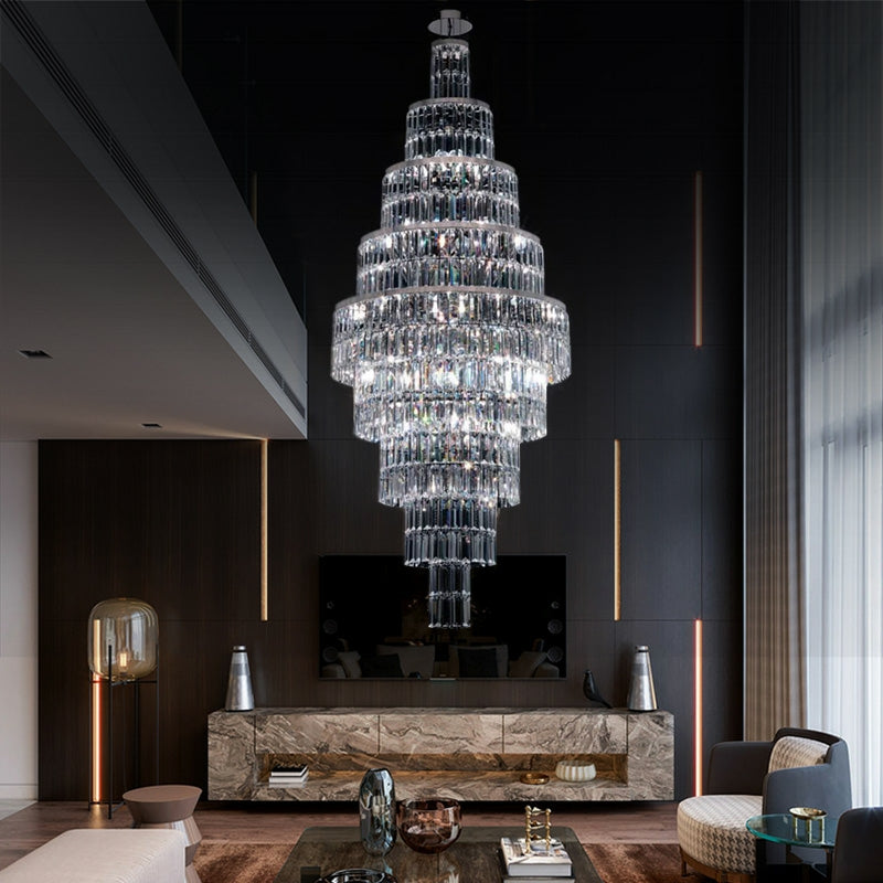 Morylighting Grand Lumina K9 Crystal Foyer Chandelier - American ballroom or formal entertaining space