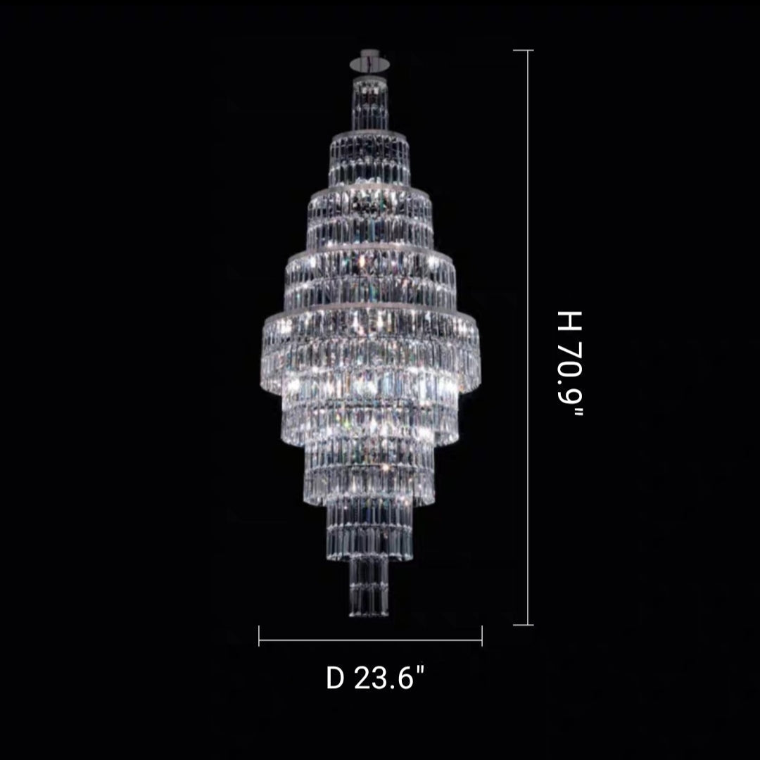 Morylighting Grand Lumina K9 Crystal Foyer Chandelier - Background Shot