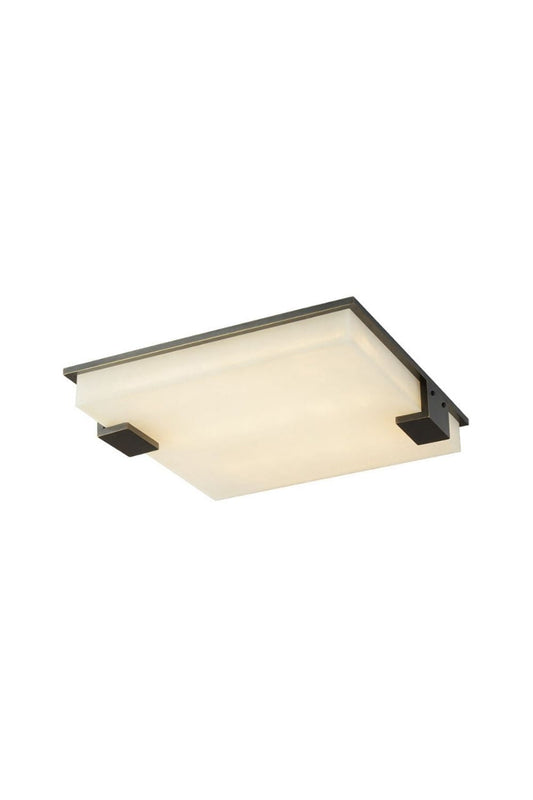 Stylish Black Square Alabaster Ceiling Light | morylighting