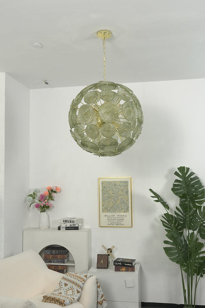 Lit spheres classsic glass sphere light | Metal, Glass | Installed in a staircase area over a sofa | morylighting