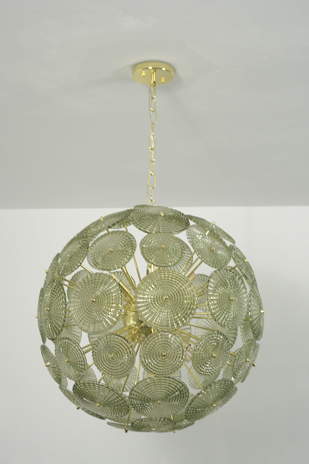 Unlit modern classic spheres glass lamp | Metal, Glass | Alternative front product shot | morylighting