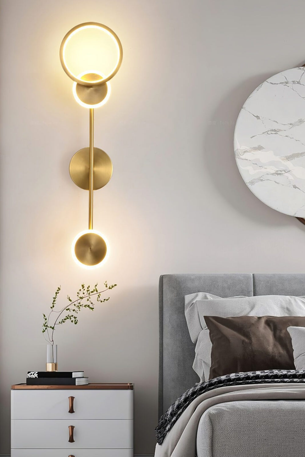 Brass Susan Trio Wall Lamp - view 10 | morylighting