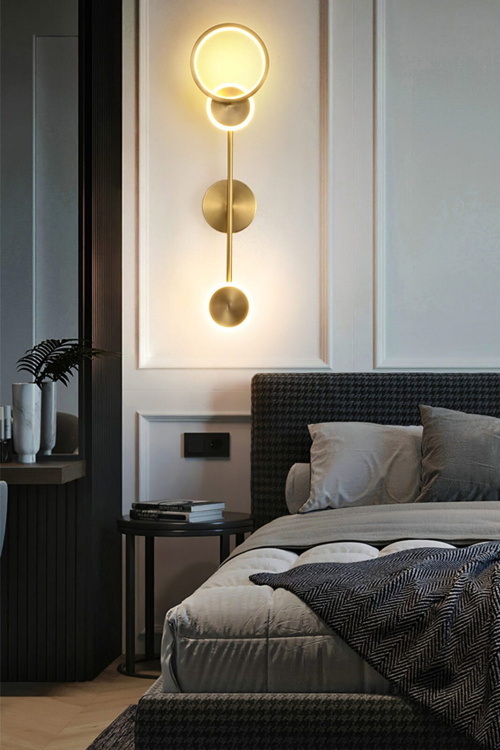 Brass Susan Trio Wall Lamp - view 4 | morylighting