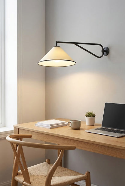 Swing Arm Cone Wall Sconce - view 6 | morylighting