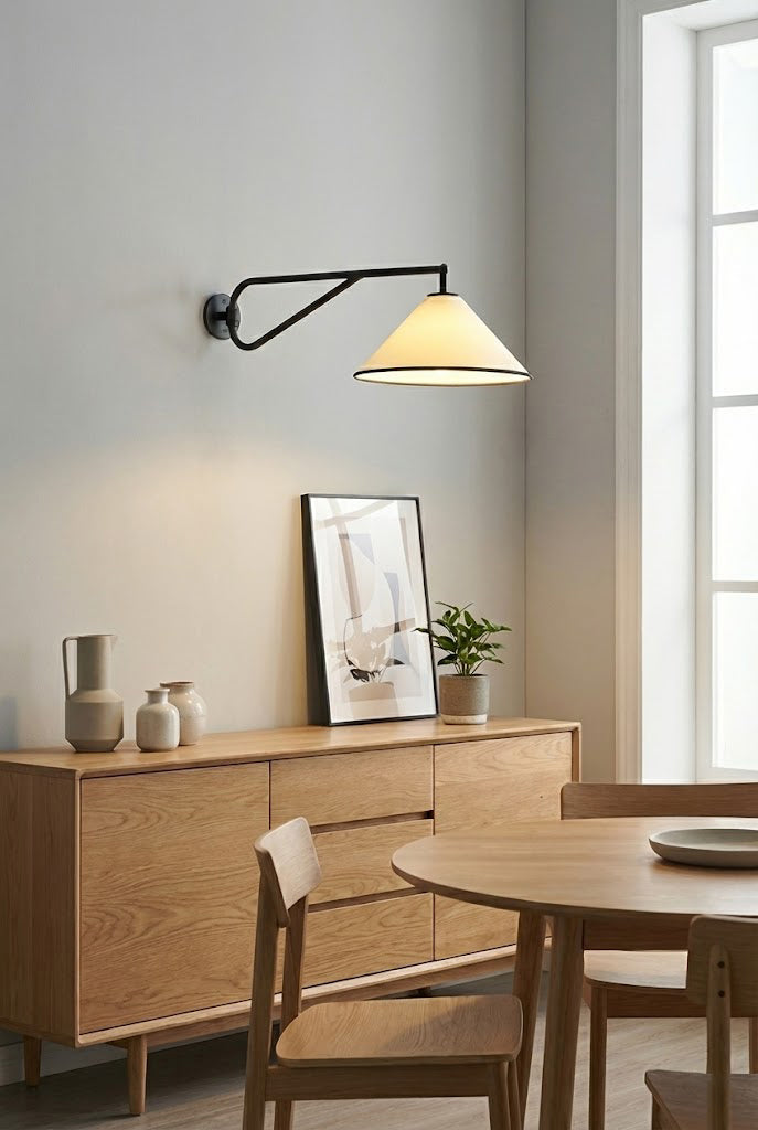 Swing Arm Cone Wall Sconce - view 3 | morylighting