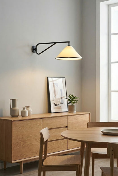 Swing Arm Cone Wall Sconce - view 3 | morylighting