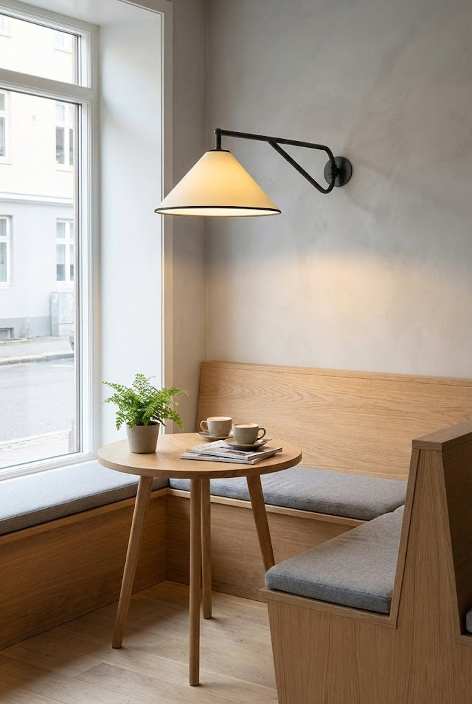 Swing Arm Cone Wall Sconce - view 4 | morylighting
