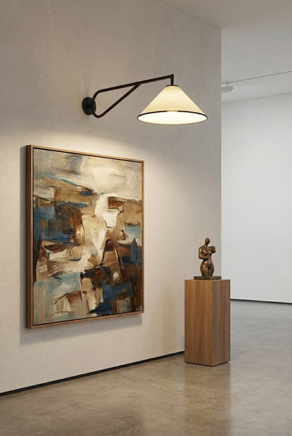 Swing Arm Cone Wall Sconce - view 8 | morylighting