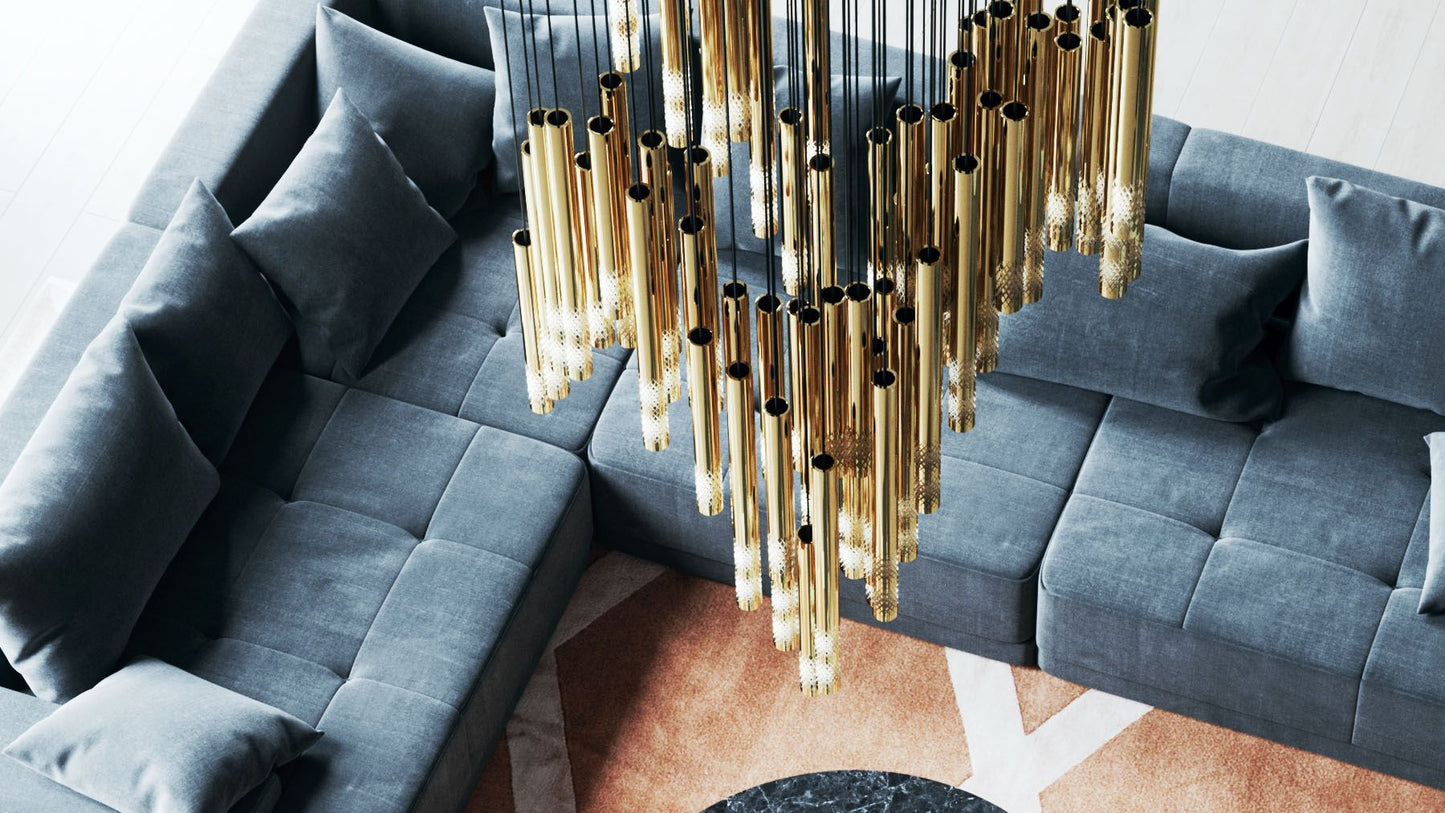 Galaxy Symphony Orchestra Meteor Shower Crystal Spiral Chandelier