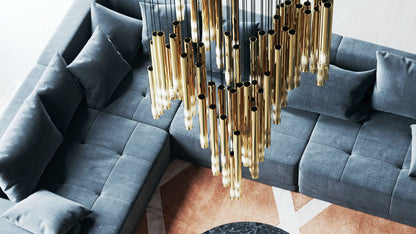 Galaxy Symphony Orchestra Meteor Shower Crystal Spiral Chandelier