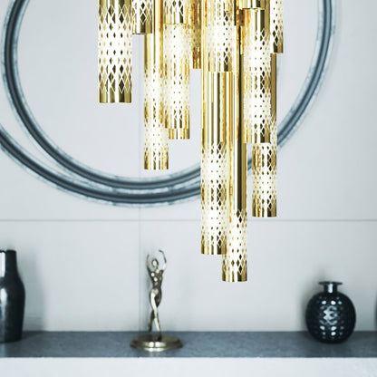 Galaxy Symphony Orchestra Meteor Shower Crystal Spiral Chandelier
