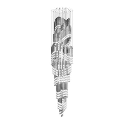 Galaxy Symphony Orchestra Meteor Shower Crystal Spiral Chandelier